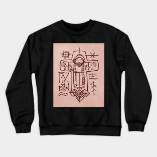 Franciscan brother and christian symbols Crewneck Sweatshirt